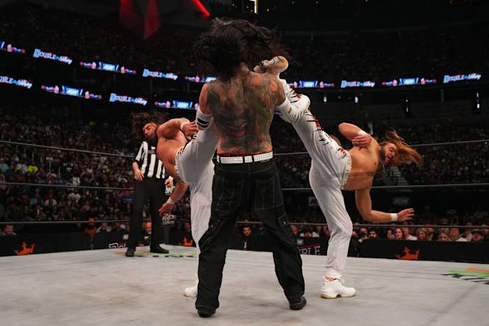 The Young Bucks took on The Hardys at Sunday's AEW Double or Nothing.